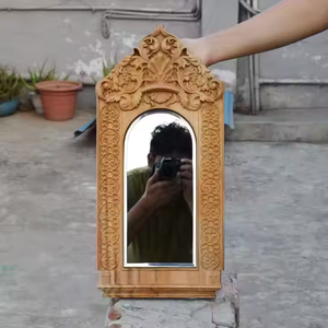 Azora Industries Modern Design Wood Makeup <b>Mirror</b> <b>Vintage</b> Decorative Wall Mount by Azora Industries - Product Image 3