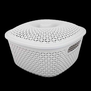 Panier en plastique multi-usages Chase Value avec couvercle - Taille 9x4 Gris - Product Image 2