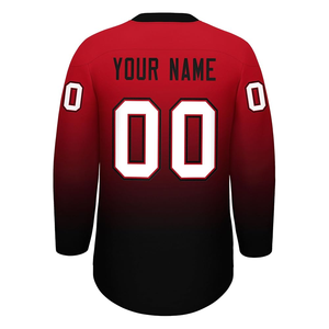 Uniformes de hockey hechos en poliéster Nombre del equipo transpirable de alta calidad Nuevo diseño Camisetas de hockey personalizadas - Product Image 2