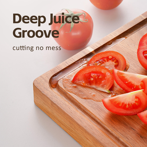 เขียงไม้อะคาเซียขนาดใหญ่17นิ้วอุปกรณ์สำหรับหั่นในครัวเป็นมิตรต่อสิ่งแวดล้อม - Product Image 2