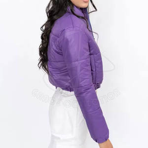 Stylish New Woman's Clothing Wholesale Fashion Crop Jackets Customized Packing Puffer Jacket's For Winter - Product Image 2