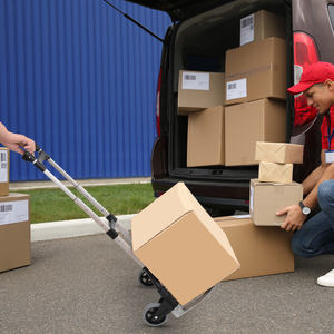 HOMCOM Chariot à bagages pliable max 70kg avec poignées télescopiques et hauteur réglable, 41x38.5x100 cm, argent - Product Image 2