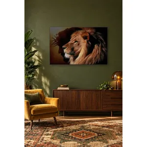 Impression sur toile Fida Lion avec couronne d'épines Shadow - Product Image 3