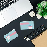 Créer des cartes de visite personnalisées en carton mat 300 g/m² - Impression recto-verso 3,5" x 2, papier kraft gaufré