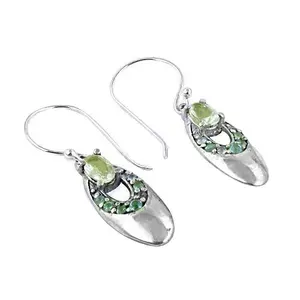 Pendientes de Plata 925 con Piedras Preciosas para Mujer, Joyería de Moda con Piedra de Peridoto - Product Image 3