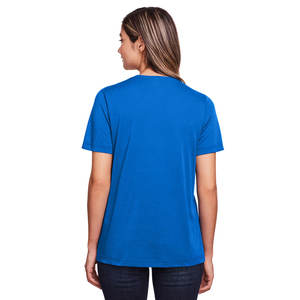 Camiseta de mujer transpirable verde neón Camiseta de manga corta con cuello redondo de manga corta - Product Image 5