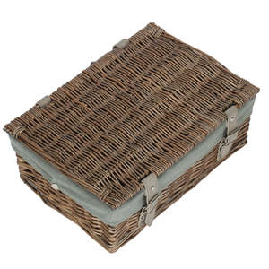 36cm Antique Wash <b>Willow</b> Wicker Picnic <b>Basket</b> Elegant Country-Style Picnic Bag - Product Image 6