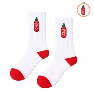 Chaussettes jetables style japonais brodées avec nœuds, respirantes, longueur cheville, logo personnalisé imprimé à chaud pour le printemps, taille unique, avec sac - Product Image 2