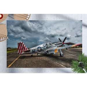 Alfombras de aviones de combate norteamericanos, alfombra para la cueva del hombre, alfombra Mustang, alfombra suave no tejida - Product Image 1