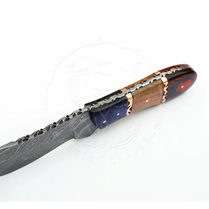 Cuchillo de caza de acero de Damasco personalizable de la mejor tendencia en estilo de cuchillos japoneses cuchillo de caza para acampar al aire libre al por mayor - Product Image 4