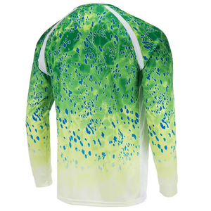 Camisa de Pesca de Manga Larga para Hombre, Sublimada, Protección, Secado Rápido, Transpirable, 100% Poliéster, Diseño de Color Sólido - Product Image 2