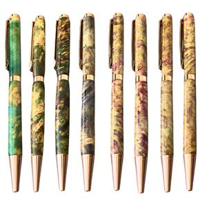 Luxury High Quality Handmade Sign Pens 0.7 mm Twist Ballpoint Stabilized Wood with Amber Collection for Promotional <b>Gifts</b> - Product Image 1