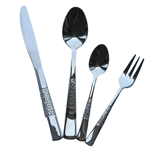 Ensemble de couverts en acier inoxydable poli miroir élégant Couverts modernes pour repas, voyage et usage quotidien, couteau à fourchette inclus - Product Image 1