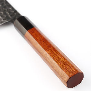 Couteau utilitaire de cuisine en acier Damas, lame pleine longueur de 5 pouces, super tranchant, couteau japonais VG10, manche ergonomique en bois stabilisé - Product Image 2