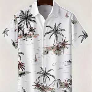 เสื้อลำลองพิมพ์ลาย3D เสื้อเชิ้ตผู้ชายแขนครึ่งเดียวระบายอากาศได้ดีมีสไตล์ - Product Image 4