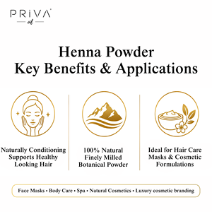 PrivaOil Poudre de Henné Naturel en Vrac Lawsonia Inermis Maroc Qualité Cosmétique et Art Corporel 100% Pure Sans Sels Métalliques - Product Image 4