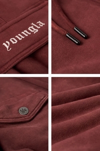 กางเกงสตรีทแวร์ทรงขาบานหลวมๆ ดีไซน์เองได้ ทรงหลวมสำหรับผู้ชาย ผ้าหนา ทรงบ็อกซี่ ล้างสีแบบแอซิดวอช - Product Image 6