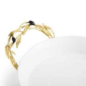 Meilleur bol de service à dessert en bois design avec base en métal Vaisselle de forme ronde de qualité supérieure Bol de service alimentaire fabriqué en Inde - Product Image 4