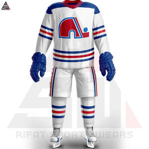 เครื่องแบบฮ็อกกี้น้ำแข็งขายดีใหม่ล่าสุดพร้อมโลโก้100% ออกแบบได้ตามต้องการจากโพลีเอสเตอร์ใหม่ล่าสุด - Product Image 4