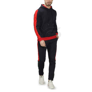 <b>Men's</b> High Quality Hooded Custom Cotton Sweatshirt and Pant Set Wholesale Price Winter Tracksuit for Adults - Product Image 1