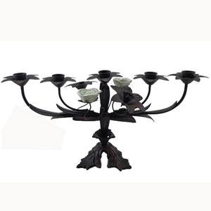 Portavelas de aluminio antiguo, pátina gris para candelabro navideño, pilar de vela asequible a granel hecho a mano - Product Image 3