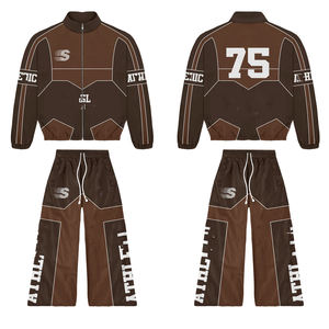 Custom Lightweight Reflective Detachable Zipper Nylon Shorts Sweat suit Men Windbreaker Jacket and Nylon Track <b>Pants</b> Tracksuit - Product Image 2