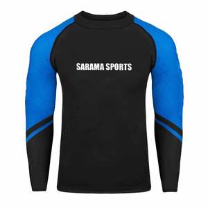 Rashguard à manches longues en polyester sublimé de haute qualité, écologique, 220g, couleurs personnalisées, logo personnalisé, vêtements de combat MMA BJJ pour hommes - Product Image 2