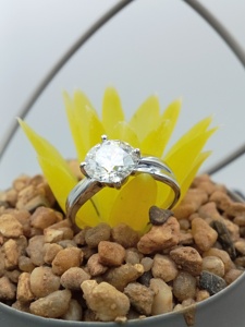 Custom Fancy Solitaire VVS Diamond Engagement Wedding Anniversary Ring 100% Satisfaction Guarantee GIA Certified Sterling Silver - Product Image 6