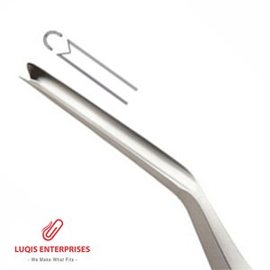 Espátula Nasal Tilley en Forma de V, Tipo Bayoneta, Instrumento Quirúrgico ORL, Acero Inoxidable de Grado Médico, Herramienta Nasal de Precisión - Product Image 2