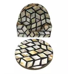 Plateaux de service en nacre de qualité supérieure de haute qualité avec ensemble de sous-verres Hotels & Restaurant at Star - Product Image 2