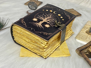 Tùy chỉnh handmade bông giấy A5 Kích thước UV in da Tạp Chí cây của cuộc sống đầy đủ Hạt Da ràng buộc <span class=keywords><strong>Sketchbook</strong></span> nhà máy giá - Product Image 3