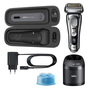Rasoir électrique premium 5-en-1 avec 4 têtes de rasage, étui de rangement, IPX7, tondeuse à barbe et corps pour homme, station de nettoyage - Product Image 1