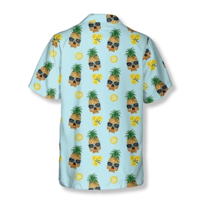 Chemise hawaïenne de style fête de plage pour hommes léger décontracté à manches courtes tissu boutonné tenue de vacances haut - Product Image 5