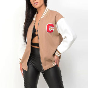 Nouveau style veste universitaire pour femmes coupe ajustée à manches longues conception personnalisée d'extérieur streetwear matelassé vestes universitaires pour femmes OEM - Product Image 1