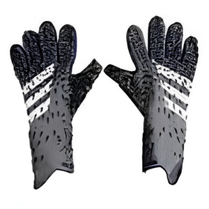 BLACK RACING GEAR ถุงมือผู้รักษาประตูฟุตบอล ลาเท็กซ์ ระบายอากาศได้ดี แบบสวมใส่ได้ทั้งชายและหญิง ทนทานสำหรับการฝึกซ้อมและการแข่งขัน - Product Image 1
