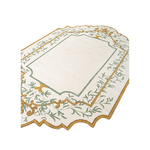 พรมขนสัตว์ถักมือสีเบจน้ำตาล Jardins Du Monde ลายดอกไม้ รุ่น Akwl-9010 สำหรับห้องนั่งเล่น ห้องโถง สำหรับวัยรุ่น-Jaipur - Product Image 2