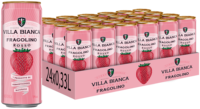 Cidre Villa Bianca Chardonnay Fragolino Rosso Pomme Douce 7,5% d'alcool Rouge Transparent en Boîte 0,33L Meilleur à servir réfrigéré