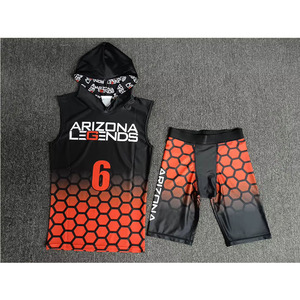 Nuevo diseño de ropa deportiva transpirable para exteriores para adultos y jóvenes 7 en 7 uniforme con mangas cortas de talla grande MOQ bajo - Product Image 1