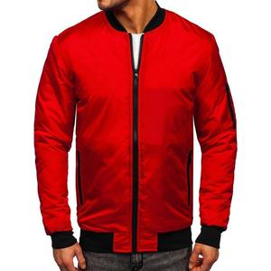 Chaqueta Bomber de Lona Personalizable para Hombre, Cuello Alto, Cierre de Cremallera, Color Sólido, Invierno, Transpirable, Ecológica, Delgada, con Letras - Product Image 6
