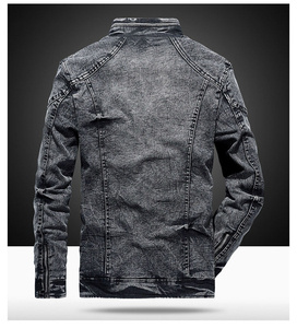 High-Quality Premium <b>Denim</b> <b>Jacket</b> <b>For</b> <b>Men</b> Vintage Ripped Styles, Slim Fit Streetwear, and Windbreaker Outerwear <b>for</b> Winter - Product Image 3