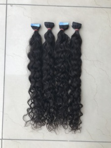 Cabello humano virgen sin procesar, cutícula sin procesar, línea de 24 pulgadas, cinta rizada Natural, extensión de cabello humano - Product Image 2