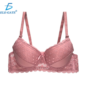 Reggiseno Push-Up Regolabile in Pizzo Trasparente Senza Schienale da Donna, Mezza Coppa, Confortevole in Cotone e Seta, Motivo 3D, Sexy, Intrecciato in Un Unico Pezzo - Product Image 1