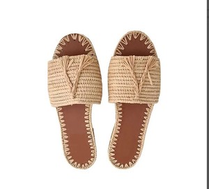 Chaussures en raphia marocain, pantoufles en raphia, cadeau d'anniversaire, pantoufles traditionnelles en raphia - Product Image 1