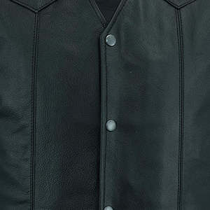 Gilet en cuir pour hommes, cuir épais pour les motards de cruisers et de choppers, fabrication sur mesure au Pakistan - Product Image 6