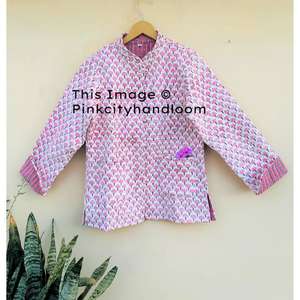 ฤดูหนาวCoatsสําหรับผู้หญิงHandmade Vintageผ้าฝ้ายแท้Coat Blockพิมพ์แจ็คเก็ตBohemianเสื้อหนาวแจ็คเก็ต - Product Image 2