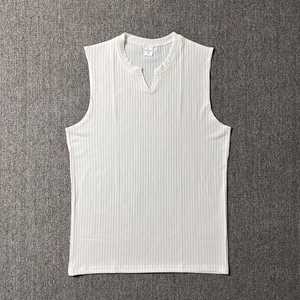 OEM transpirable mejor diseño de tendencia hombres camiseta sin mangas fabricante de fábrica logotipo personalizado último estilo gimnasio Fitness hombres camisetas sin mangas - Product Image 6