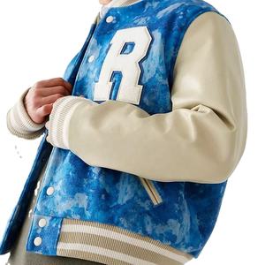 Vestes Streetwear d'hiver décontractées pour hommes Logo brodé équipe sportive Baseball Patch toile Letterman uniformes chauffants coupe-vent - Product Image 5