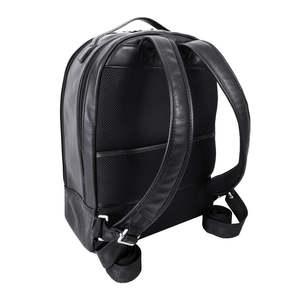 GLOBAL <b>LEATHER</b> Student College <b>Laptop</b> <b>Backpack</b> Vintage Distressed Black Genuine Cowhide <b>Leather</b> Waterproof Breathable 20-35L - Product Image 6