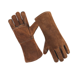 Nuevos guantes de soldadura de cuero de calidad Premium 2025 vaca dividida para uso diario clima frío con forro polar guantes de doble costura - Product Image 1