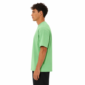 T-shirt en coton doux coupe classique de fabrication italienne, respirant et à porter au quotidien avec un approvisionnement ODM artisanal italien à la menthe - Product Image 3